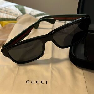Brand new Gucci Sunglasses size 58-17 150 temple length Model GG0340S Black